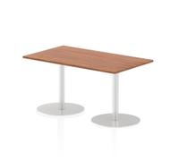 Italia 1400 x 800mm Poseur Rectangular Table Walnut Top 725mm High Leg