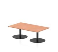 Italia 1400 x 800mm Rectangular Coffee Table Beech Black Leg