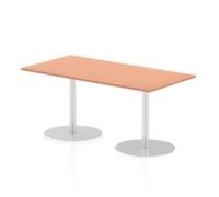 Italia 1600 x 800mm Poseur Rectangular Table Beech Top 725mm High Leg