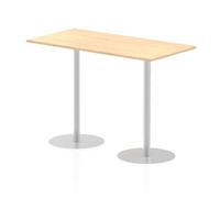 Italia 1600 x 800mm Poseur Rectangular Table Maple Top 1145mm High Leg