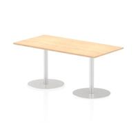 Italia 1600 x 800mm Poseur Rectangular Table Maple Top 725mm High Leg