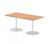 Italia 1600 x 800mm Poseur Rectangular Table Oak Top 725mm High Leg