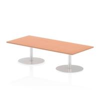 Italia 1800 x 800mm Poseur Rectangular Table Beech Top 475mm High Leg