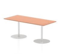 Italia 1800 x 800mm Poseur Rectangular Table Beech Top 725mm High Leg