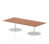 Italia 1800 x 800mm Poseur Rectangular Table Walnut Top 475mm High Leg