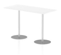 Italia 1800 x 800mm Poseur Rectangular Table White Top 1145mm High Leg