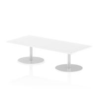 Italia 1800 x 800mm Poseur Rectangular Table White Top 475mm High Leg