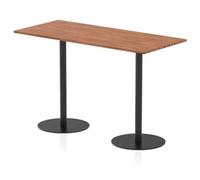 Italia 1800 x 800mm Poseur Table Walnut Top H:1145mm Black Leg