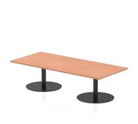 Italia 1800 x 800mm Rectangular Coffee Table Beech Black Leg