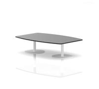 Italia 1800mm High Gloss Coffee Table Black Top 475mm High White Leg