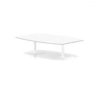 Italia 1800mm High Gloss Coffee Table White Top 475mm High White Leg