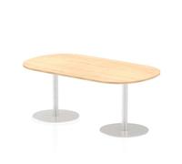 Italia 1800mm Poseur Boardroom Table Maple Top 725mm High Leg