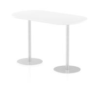 Italia 1800mm Poseur Boardroom Table White Top 1145mm High Leg
