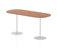 Dynamic Italia 2400mm Poseur Boardroom Table Walnut Top 1145mm High Leg ITL0203