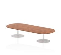 Dynamic Italia 2400mm Poseur Boardroom Table Walnut Top 475mm High Leg ITL0191