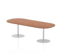 Dynamic Italia 2400mm Poseur Boardroom Table Walnut Top 725mm High Leg ITL0197