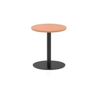 Italia 600mm Poseur Round Table Beech Top 720mm High Black Leg