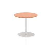 Italia 600mm Poseur Round Table Beech Top 725mm High Leg