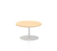 Italia 600mm Poseur Round Table Maple Top 475mm High Leg
