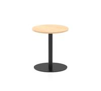 Italia 600mm Poseur Round Table Maple Top 720mm High Black Leg