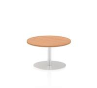 Italia 600mm Poseur Round Table Oak Top 475mm High Leg