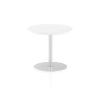 Italia 600mm Poseur Round Table White Top 725mm High Leg