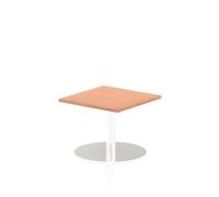 Italia 600mm Poseur Square Table Beech Top 475mm High Leg