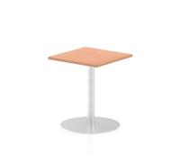Italia 600mm Poseur Square Table Beech Top 725mm High Leg