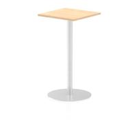 Italia 600mm Poseur Square Table Maple Top 1145mm High Leg