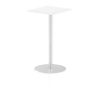 Italia 600mm Poseur Square Table White Top 1145mm High Leg