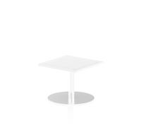 Italia 600mm Poseur Square Table White Top 475mm High Leg