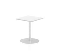 Italia 600mm Poseur Square Table White Top 725mm High Leg