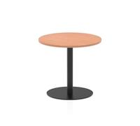 Italia 800mm Poseur Round Table Beech 720mm High Black Leg