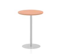 Italia 800mm Poseur Round Table Beech Top 1145mm High Leg