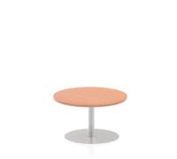 Italia 800mm Poseur Round Table Beech Top 475mm High Leg