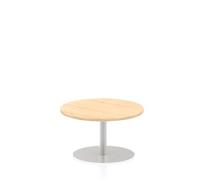 Italia 800mm Poseur Round Table Maple Top 475mm High Leg