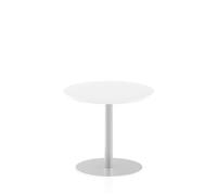 Italia 800mm Poseur Round Table White Top 725mm High Leg