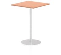 Italia 800mm Poseur Square Table Beech Top 1145mm High Leg