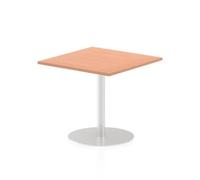 Italia 800mm Poseur Square Table Beech Top 725mm High Leg