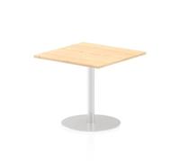 Italia 800mm Poseur Square Table Maple Top 725mm High Leg