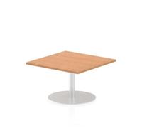 Italia 800mm Poseur Square Table Oak Top 475mm High Leg