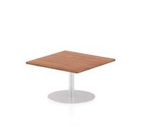 Italia 800mm Poseur Square Table Walnut Top 475mm High Leg