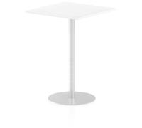 Italia 800mm Poseur Square Table White Top 1145mm High Leg