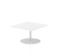 Italia 800mm Poseur Square Table White Top 475mm High Leg