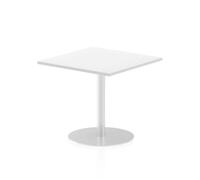 Italia 800mm Poseur Square Table White Top 725mm High Leg
