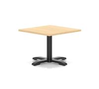 Italia 800mm Square Coffee Table Maple Top 495mm High Black Leg Cross Base