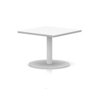 Italia 800mm Square Coffee Table White Top 475mm High White Leg