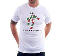 Italia 90 World Cup Ciao Mascotte Cotton Mens T-Shirt White M