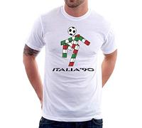 Italia 90 World Cup Ciao Mascotte Cotton Mens T-Shirt White s