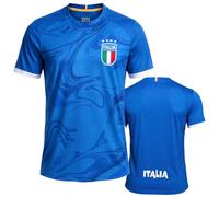 ITALIA FIGC Official Football Jersey - Tricolour - Men's Technical T-Shirt Regular Fit, blue royal, L